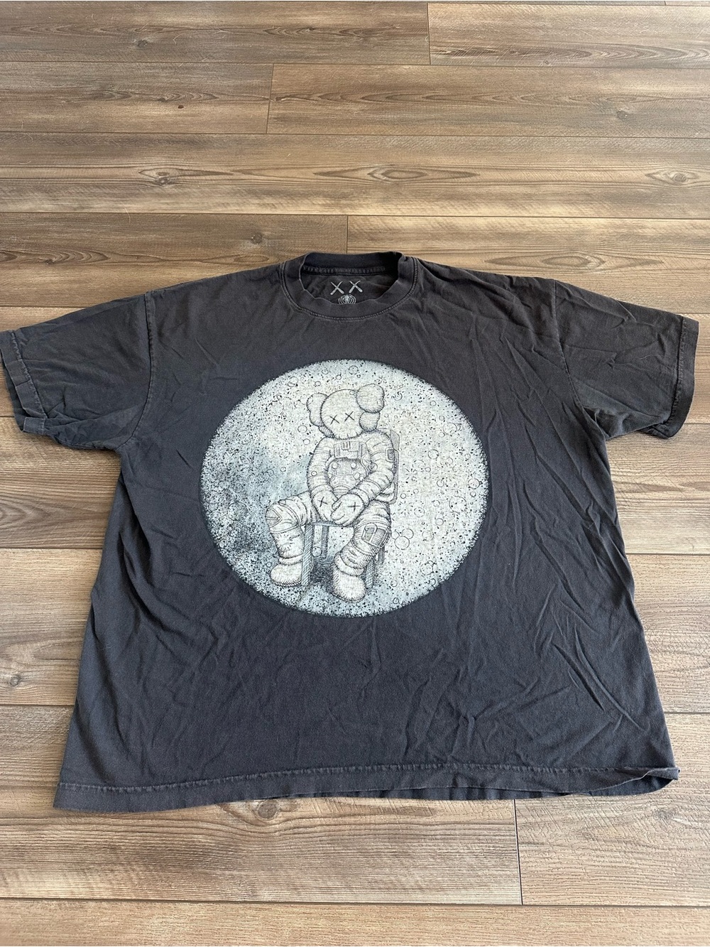KAWS x Kid Cudi Man on the Moon Faded Boxy Tee Sz L